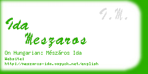 ida meszaros business card